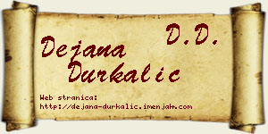 Dejana Durkalić vizit kartica